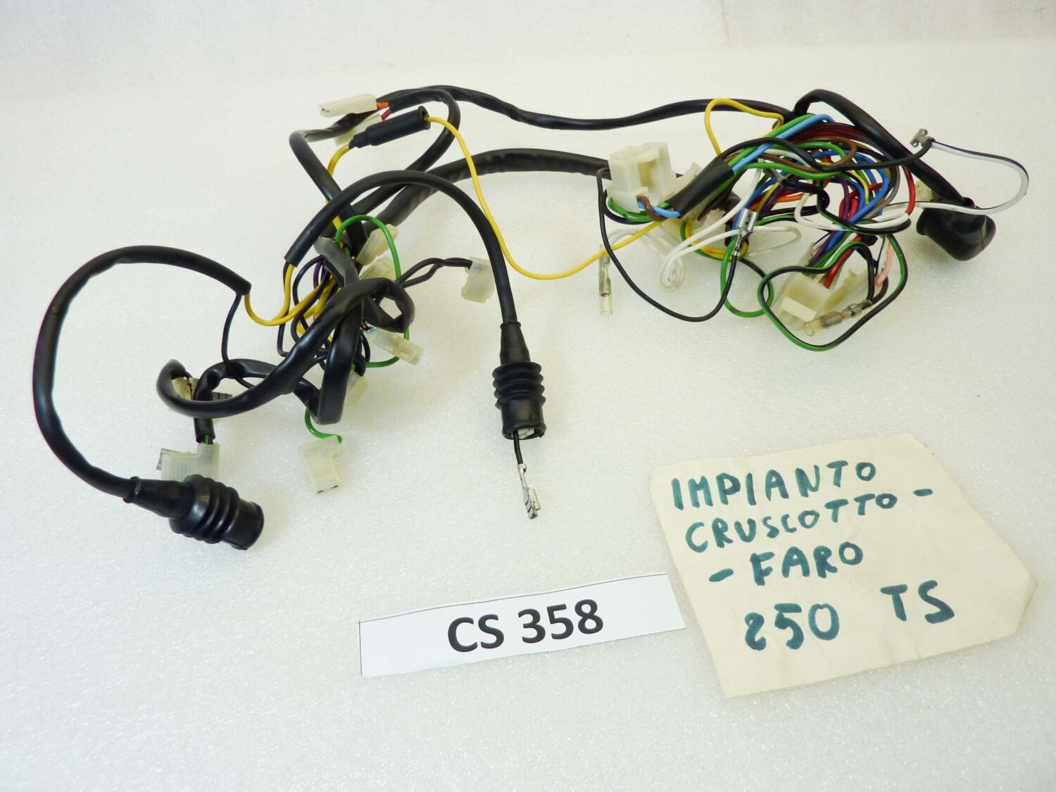 Impianto elettrico cruscotto faro Guzzi 250 TS treccia cablaggio - immagine 3