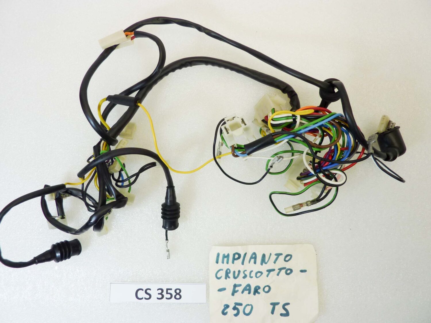Impianto elettrico cruscotto faro Guzzi 250 TS treccia cablaggio - immagine 6