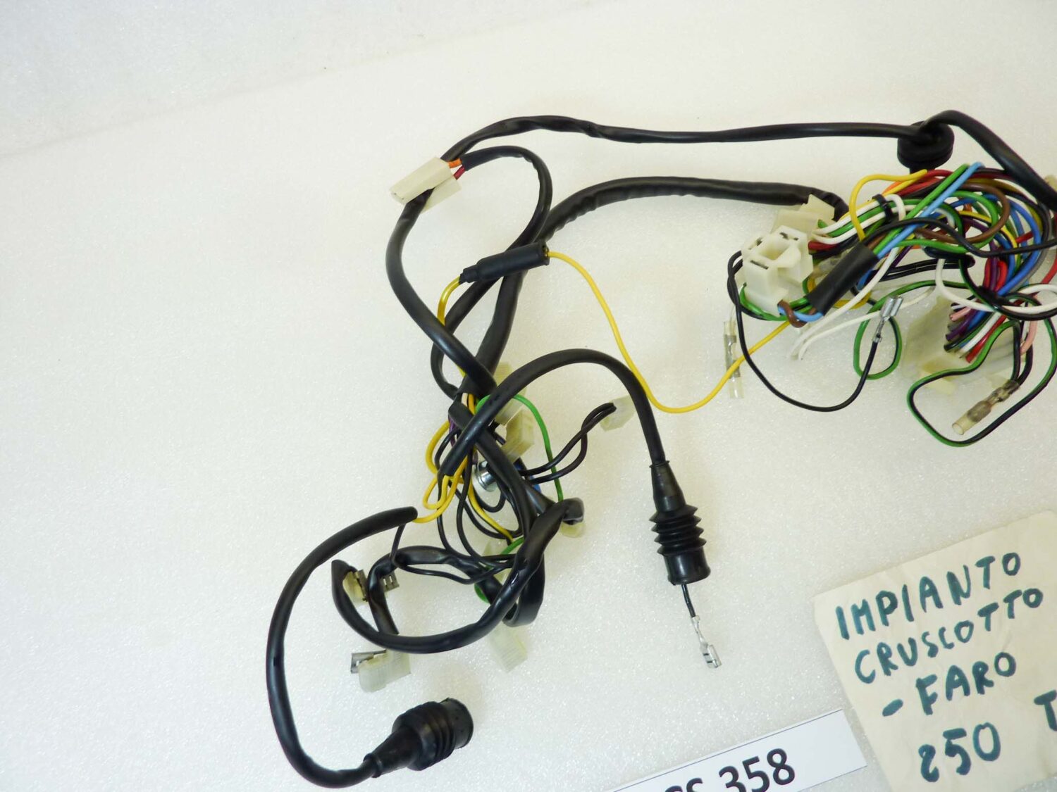 Impianto elettrico cruscotto faro Guzzi 250 TS treccia cablaggio - immagine 7