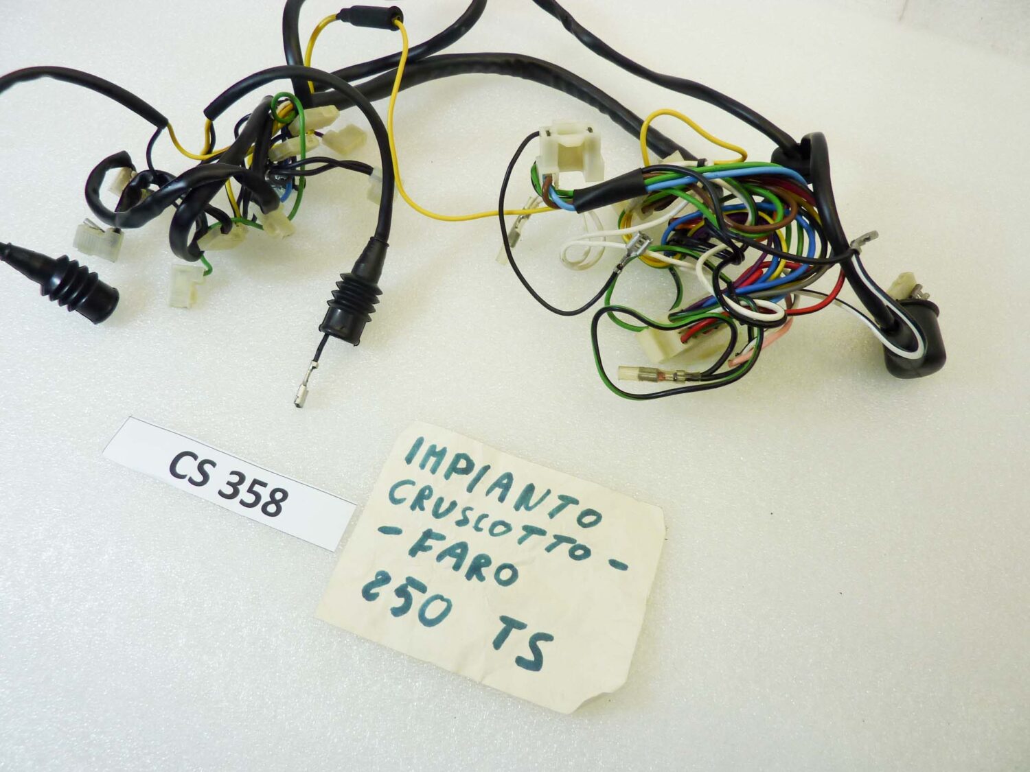 Impianto elettrico cruscotto faro Guzzi 250 TS treccia cablaggio - immagine 8