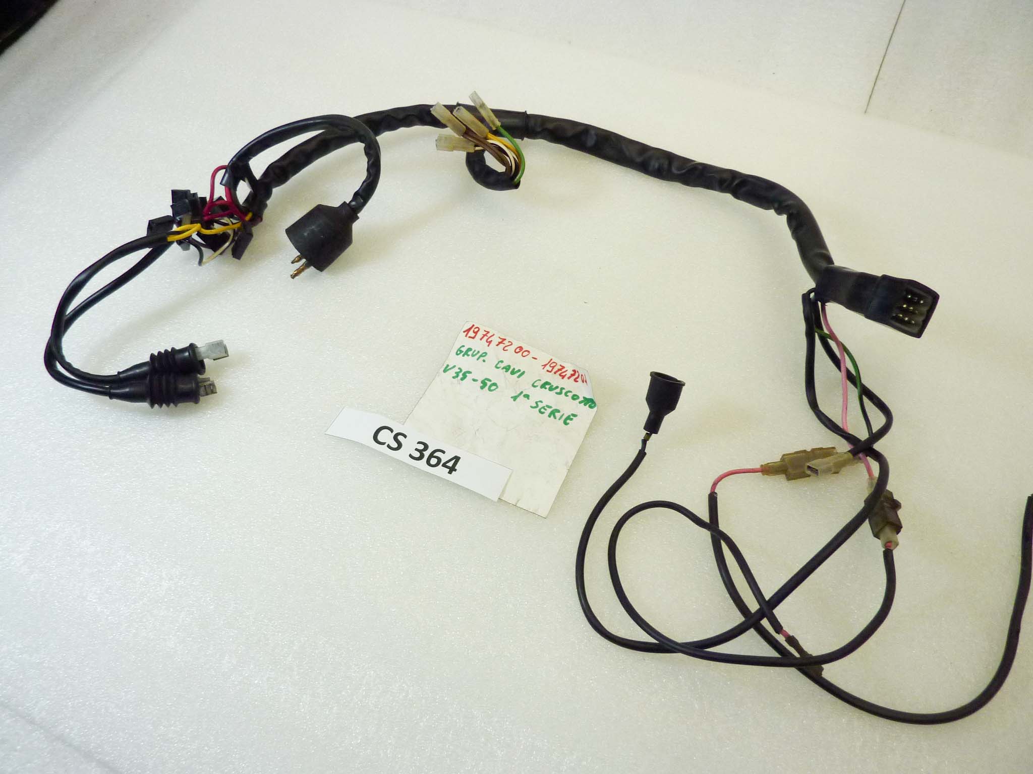 Impianto elettrico cruscotto Guzzi V35 V50 I serie cod 19747200 o 19747201 treccia cablaggio - immagine 3