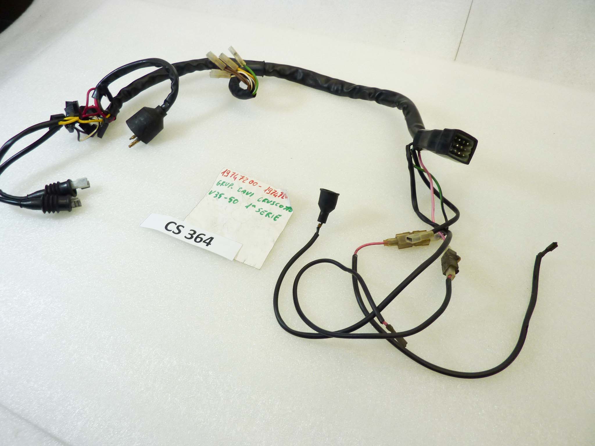 Impianto elettrico cruscotto Guzzi V35 V50 I serie cod 19747200 o 19747201 treccia cablaggio - immagine 4