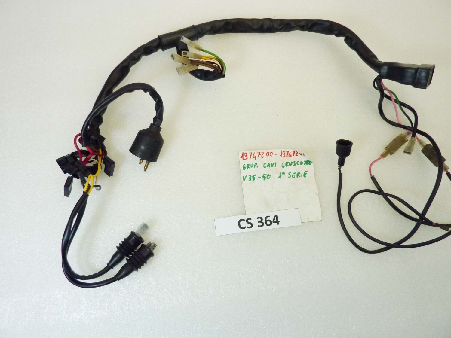 Impianto elettrico cruscotto Guzzi V35 V50 I serie cod 19747200 o 19747201 treccia cablaggio - immagine 6
