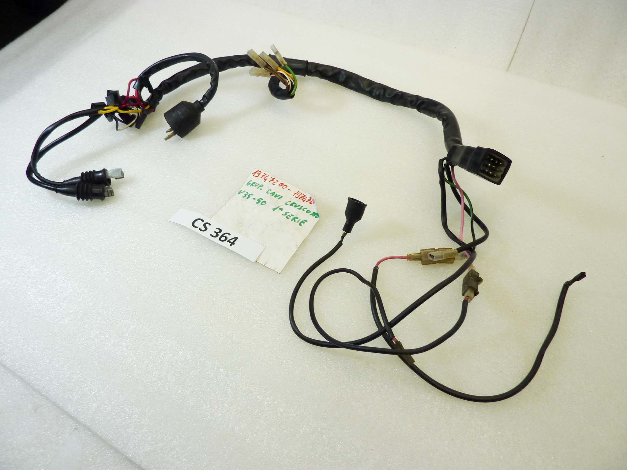 Impianto elettrico cruscotto Guzzi V35 V50 I serie cod 19747200 o 19747201 treccia cablaggio - immagine 8