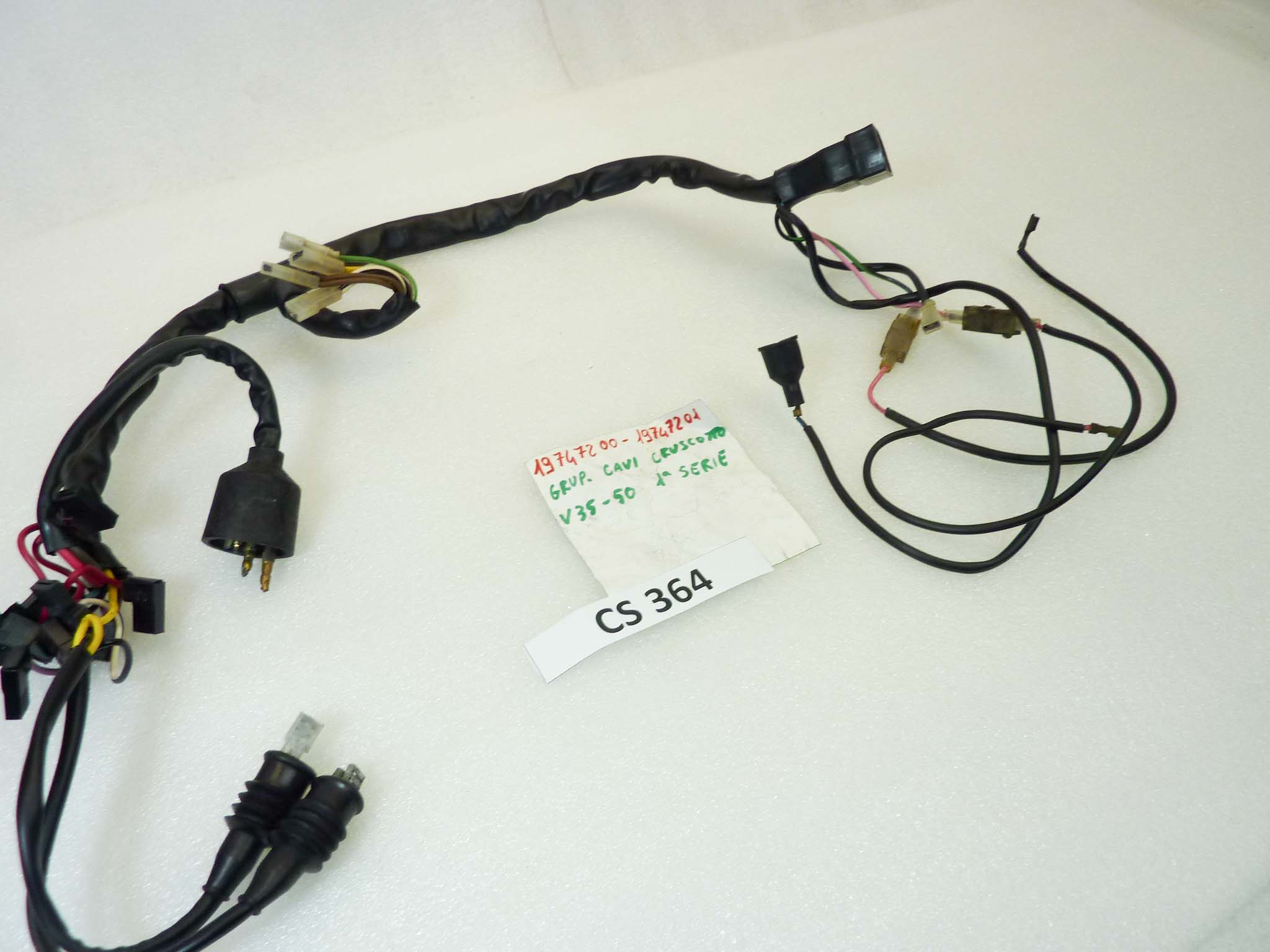 Impianto elettrico cruscotto Guzzi V35 V50 I serie cod 19747200 o 19747201 treccia cablaggio - immagine 9