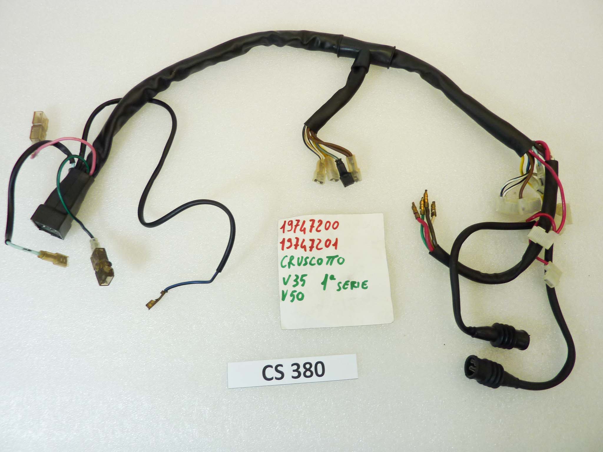 Impianto elettrico cruscotto Guzzi V35 V50 I serie cod 19747200 o 19747201 treccia cablaggio