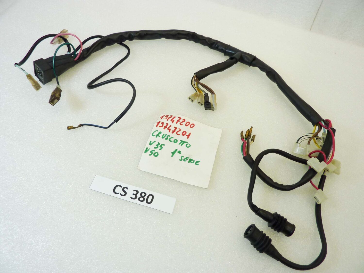 Impianto elettrico cruscotto Guzzi V35 V50 I serie cod 19747200 o 19747201 treccia cablaggio - immagine 3