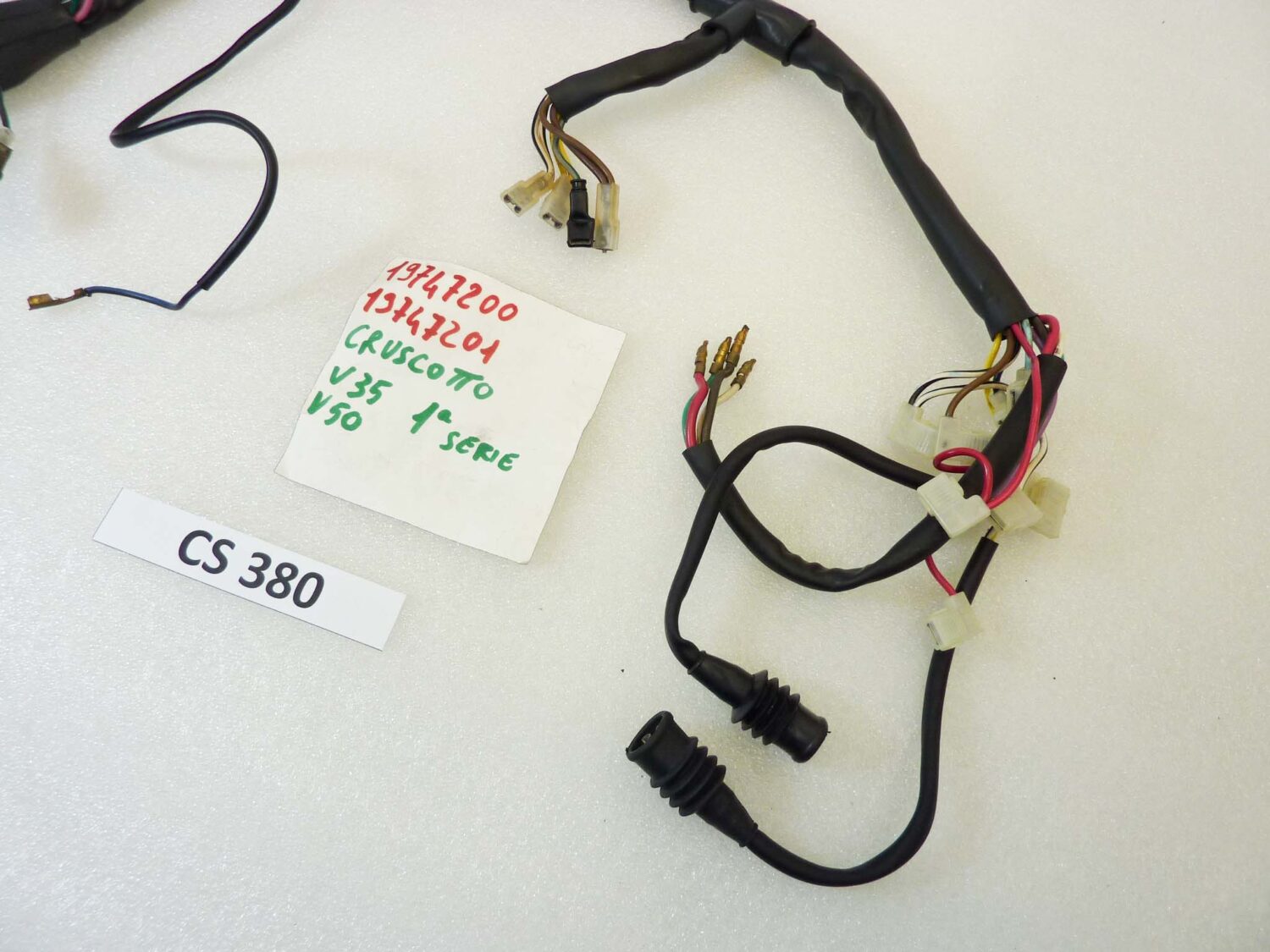 Impianto elettrico cruscotto Guzzi V35 V50 I serie cod 19747200 o 19747201 treccia cablaggio - immagine 9