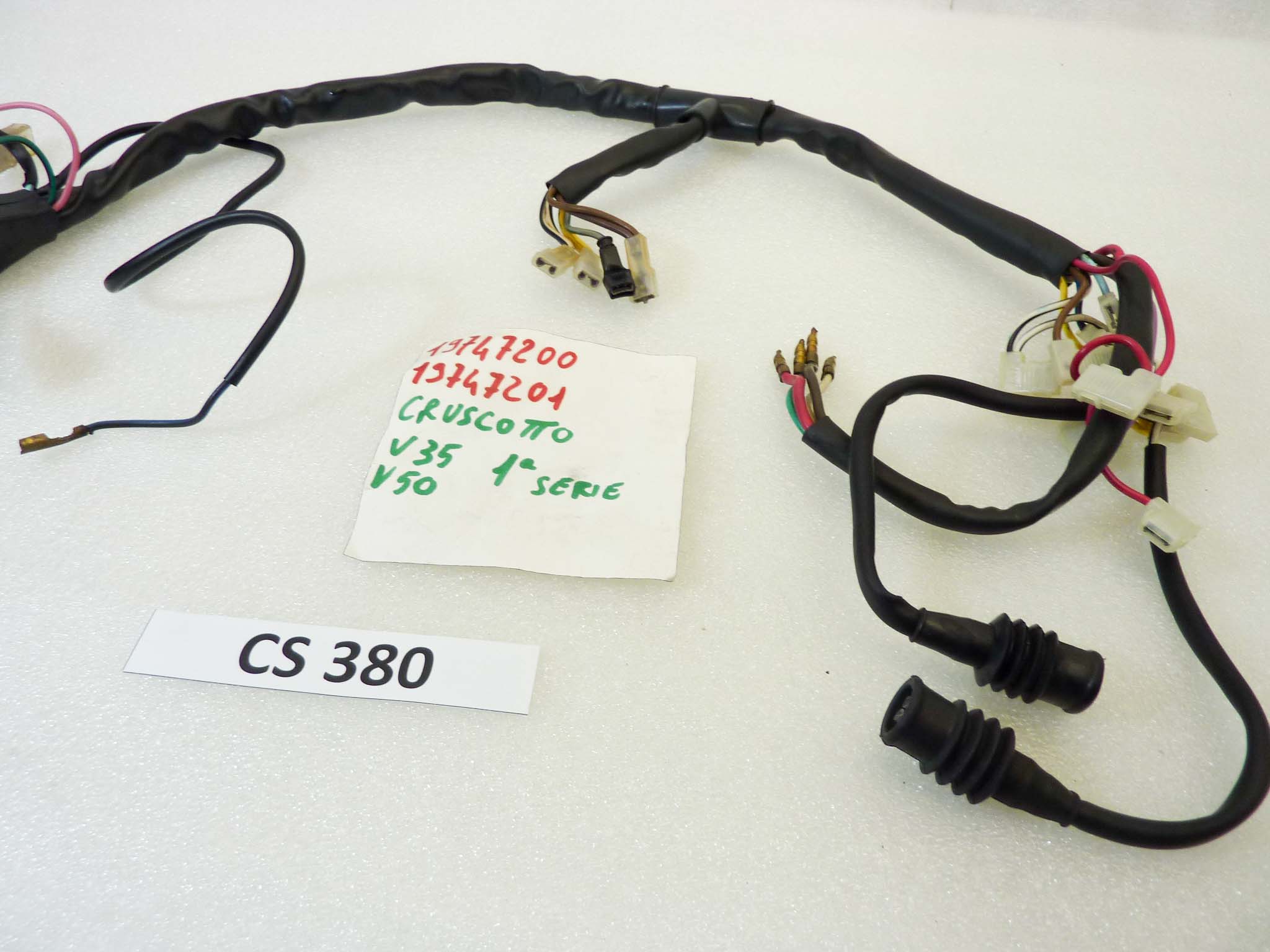 Impianto elettrico cruscotto Guzzi V35 V50 I serie cod 19747200 o 19747201 treccia cablaggio - immagine 10