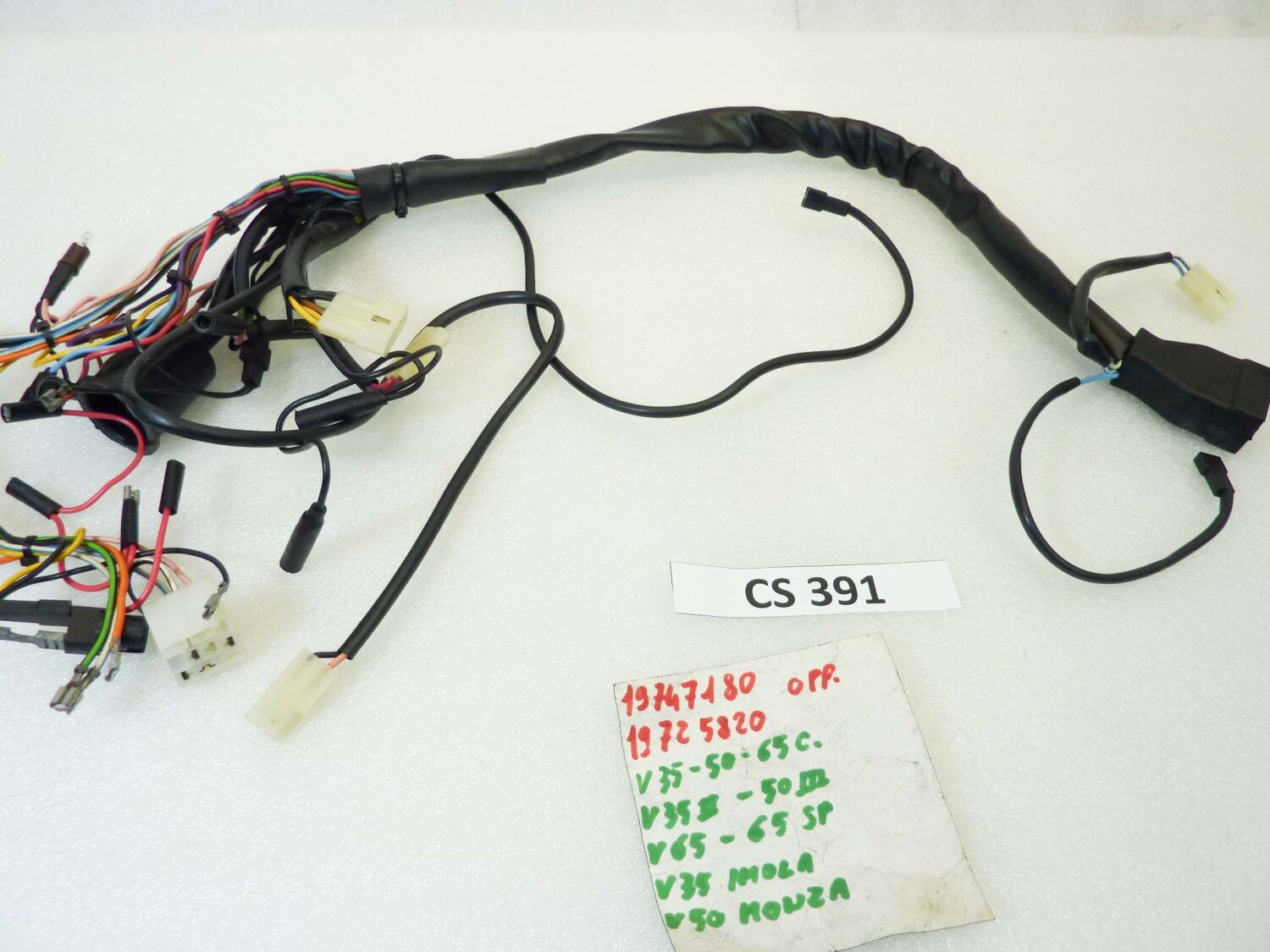 Impianto elettrico Guzzi V35 V50 V65 Custom V35 II V50 III V65 SP V35 Imola V50 Monza cod 19747180 o 19725820 treccia cablaggio - immagine 8