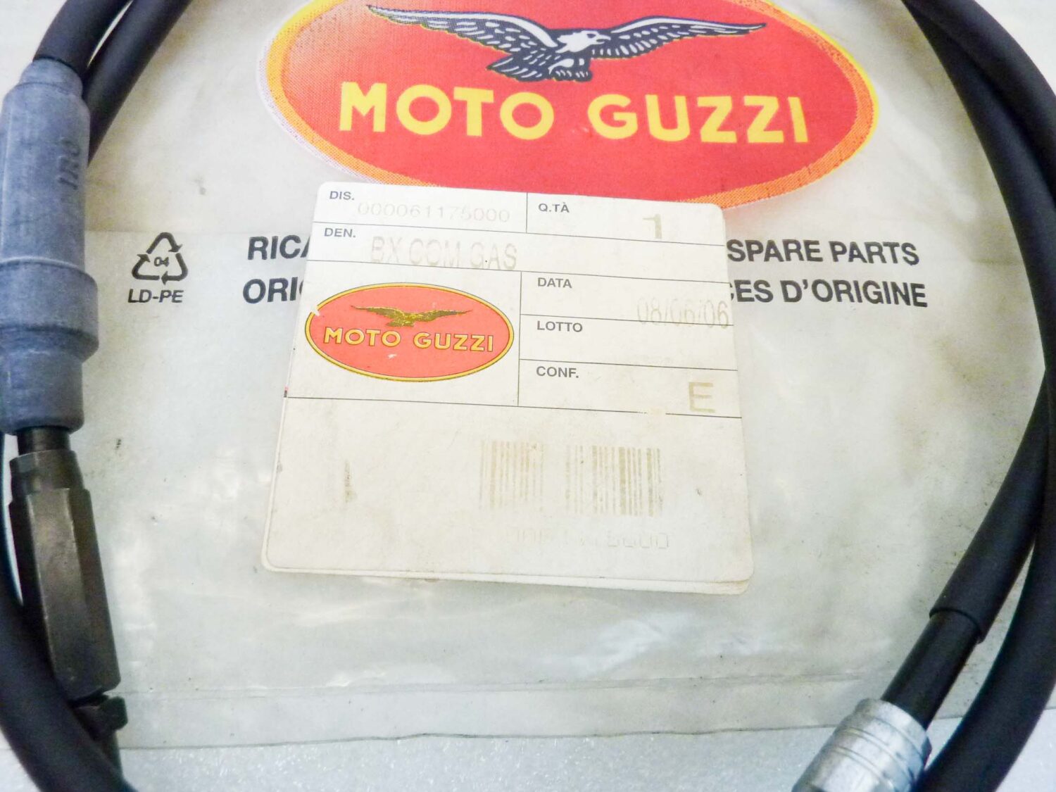 Cavo acceleratore Guzzi Griso comando gas ritorno cod 61178000 nuovo fondo di magazzino - immagine 3