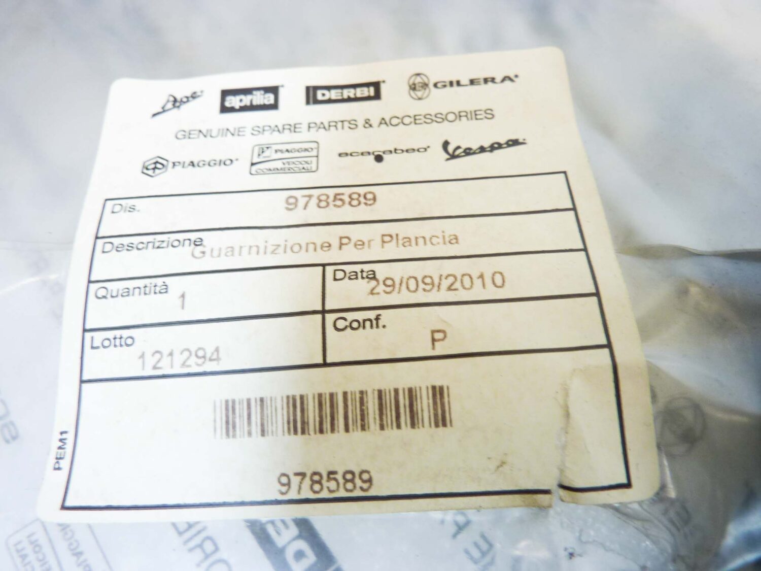 Guarnizione per plancia cruscotto serbatoio Guzzi 850 Norge cod 978589 nuovo fondo di magazzino - immagine 6