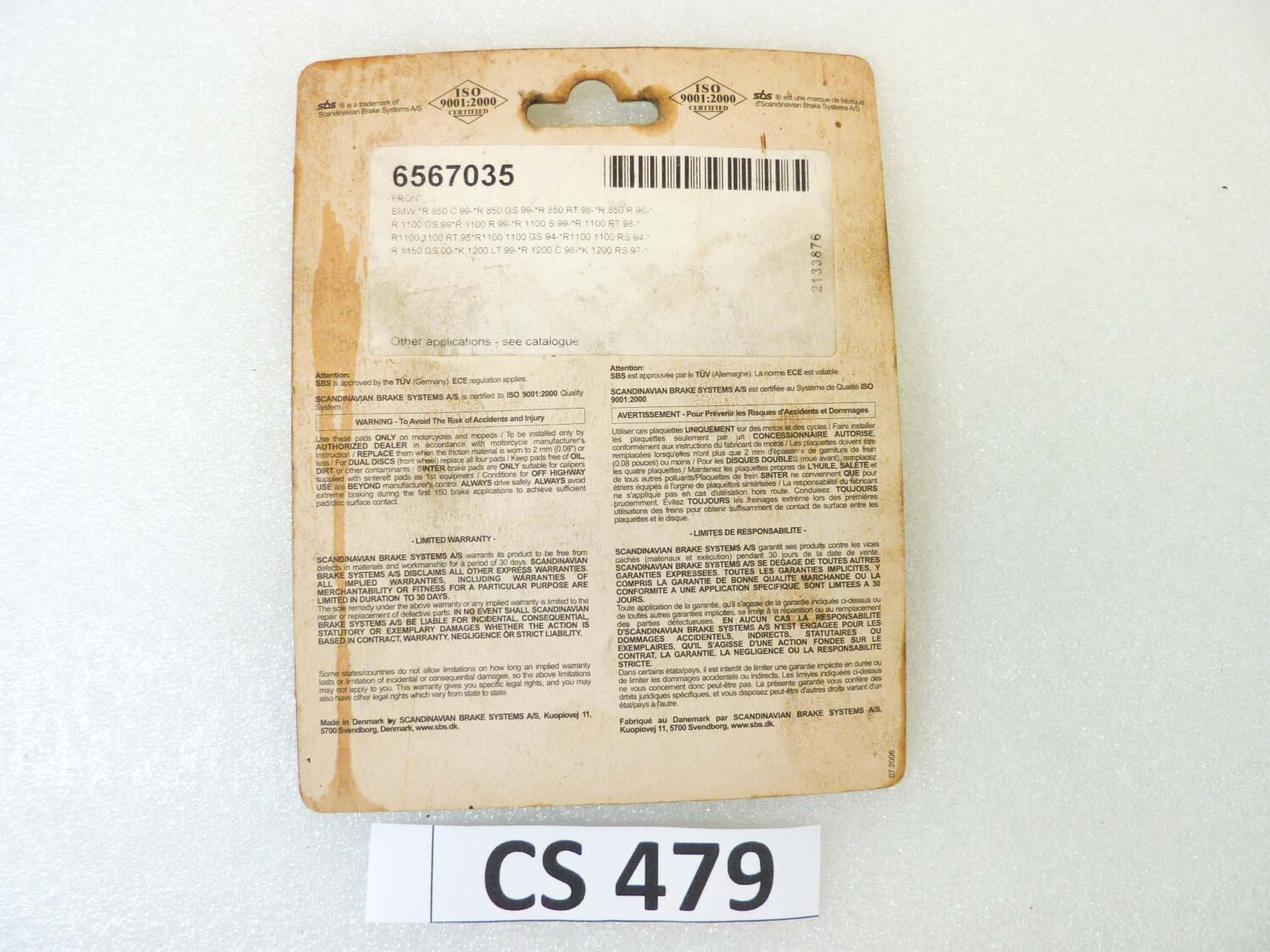 Pastiglie freno SBS 703HS FR 6567035 per BMW
Freno Anteriore (spesso in doppio kit):
R 1200 GS / GS Adventure (dal 2013)
R 1200 R / RT / RS (dal 2015)
R 1250 GS / GS Adventure / R / RT (dal 2018)
S 1000 RR (dal 2015)
S 1000 R (dal 2014)
S 1000 XR (dal 2015)
Freno Posteriore:
R 1200 NineT (dal 2014)
F 750 GS (dal 2018)
F 850 GS (dal 2018)
G 310 R (dal 2016)
G 310 GS (dal 2017)
S 1000 R / RR / XR (dal 2014)
KTM
Freno Posteriore:
125 Duke (dal 2011)
200 Duke (dal 2012)
390 Duke (dal 2013)
RC 125/200/390 (dal 2014)
Super Duke 1290 R (dal 2014)
HUSQVARNA
Freno Posteriore:
Vitpilen 401 (dal 2018)
Svartpilen 401 (dal 2018) vedi foto per compatibilità esatta NUOVO fondo di magazzino - immagine 4