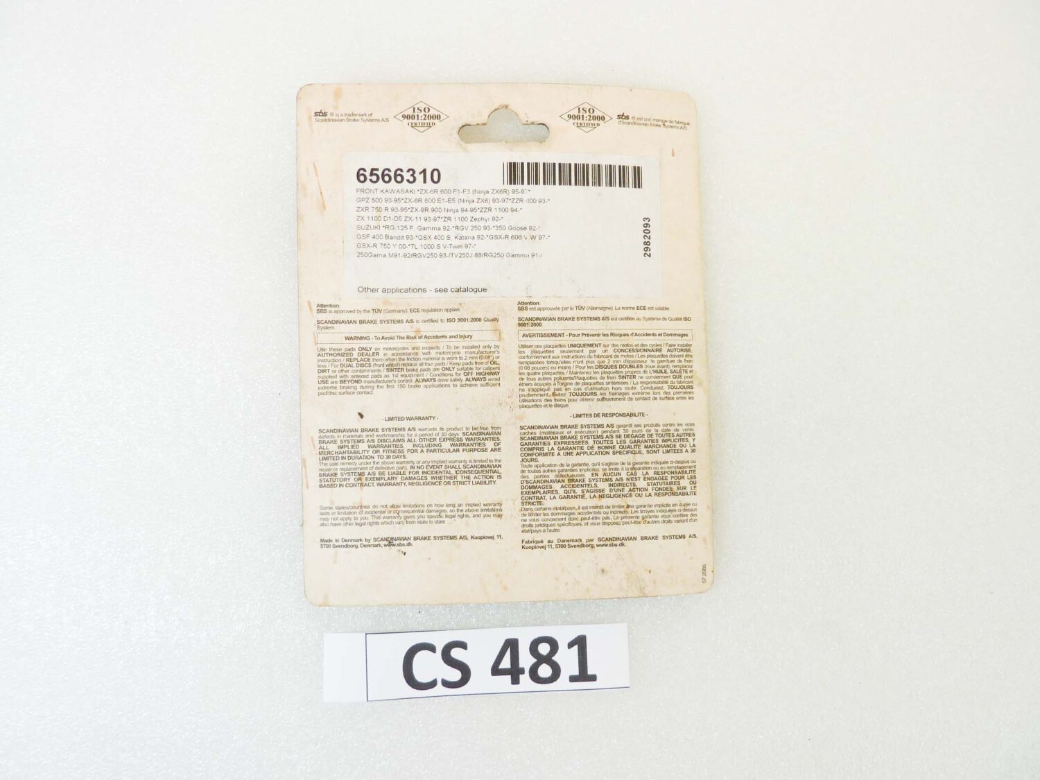 Pastiglie freno SBS 631HF 6566310 per HONDA
Freno Anteriore:
CB 1300 SF (dal 2003)
CBF 1000 (dal 2006)
VFR 800 (dal 2002)
VFR 1200 F (dal 2010)
VTX 1300 (dal 2003)
XLV 1000 Varadero (dal 2004)
XLV 1200 Crosstourer (dal 2012)
Freno Posteriore:
GL 1800 Goldwing (dal 2001)
KAWASAKI
Freno Anteriore:
VN 900 Custom/Classic (dal 2006)
VN 1600 Classic/Tourer (dal 2003)
VN 2000 Vulcan (dal 2004)
Z 750 / Z 750 R (dal 2007)
Z 1000 (dal 2007)
ZX-6R Ninja (dal 2007)
ZX-10R Ninja (dal 2008)
SUZUKI
Freno Anteriore:
GSF 650/1250 Bandit (dal 2007)
GSR 600 (dal 2006)
GSX 650 F (dal 2008)
GSX-R 600 (dal 2004)
GSX-R 750 (dal 2004)
GSX-R 1000 (dal 2003)
GSX 1300 R Hayabusa (dal 2008)
SV 650/1000 (dal 2003)
Freno Posteriore:
GSF 1200 Bandit (2001-2006)
GSF 1250 Bandit (dal 2007)
GSX 1400 (dal 2001)
YAMAHA
Freno Anteriore:
Fazer 8 (FZ8) (dal 2010)
MT-01 (dal 2005)
MT-07 (dal 2014)
MT-09 (dal 2013)
XJR 1300 (dal 2007)
YZF-R1 (dal 2004)
YZF-R6 (dal 2003) vedi foto per compatibilità esatta NUOVO fondo di magazzino - immagine 4