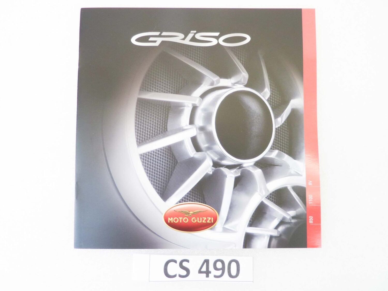 Depliant Brochure Guzzi Griso 850 1100 8V dim 21 x 21 cm materiale commerciale NUOVO fondo di magazzino
