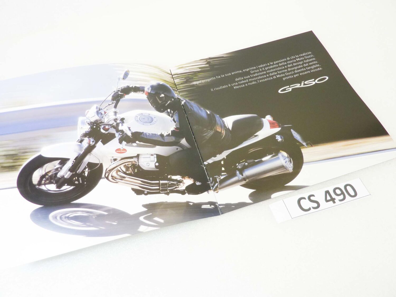 Depliant Brochure Guzzi Griso 850 1100 8V dim 21 x 21 cm materiale commerciale NUOVO fondo di magazzino - immagine 3