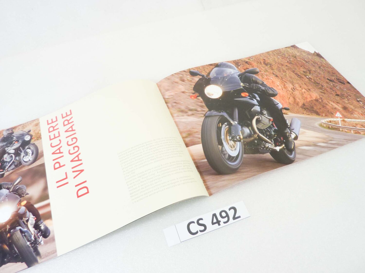 Depliant Brochure Guzzi V11 Le Mans Rosso Corsa dim 30 x 21 cm materiale commerciale NUOVO fondo di magazzino - immagine 4