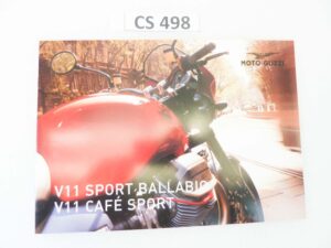 Depliant Brochure Guzzi V11 Sport Ballabio Cafe' Sport dim 30 x 21 cm materiale commerciale NUOVO fondo di magazzino