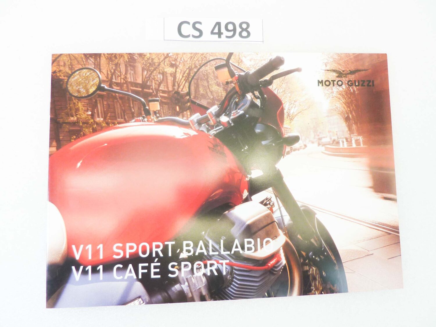 Depliant Brochure Guzzi V11 Sport Ballabio Cafe' Sport dim 30 x 21 cm materiale commerciale NUOVO fondo di magazzino