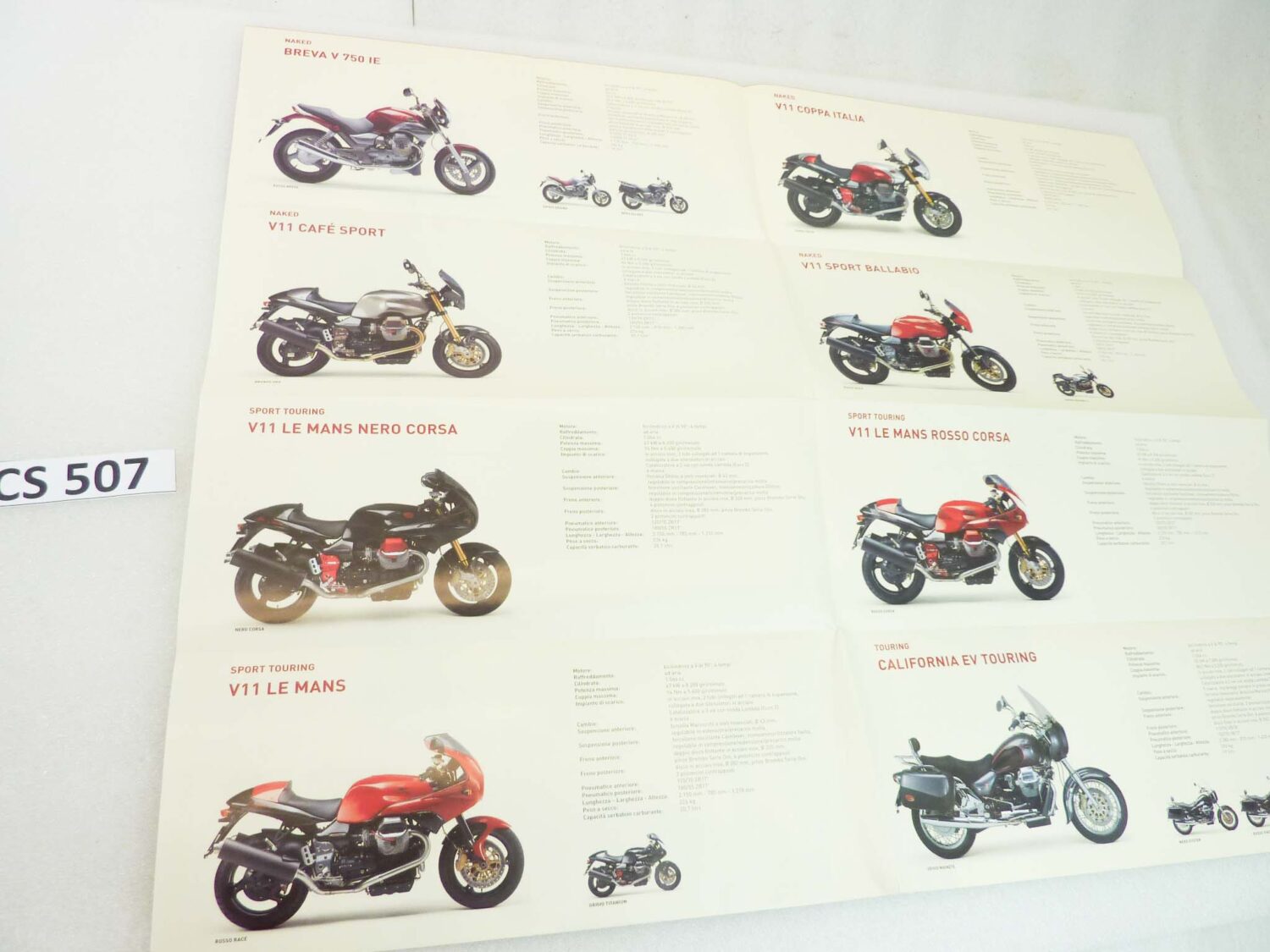 Depliant Brochure Guzzi Modelli 2004 poster materiale commerciale NUOVO fondo di magazzino - immagine 2