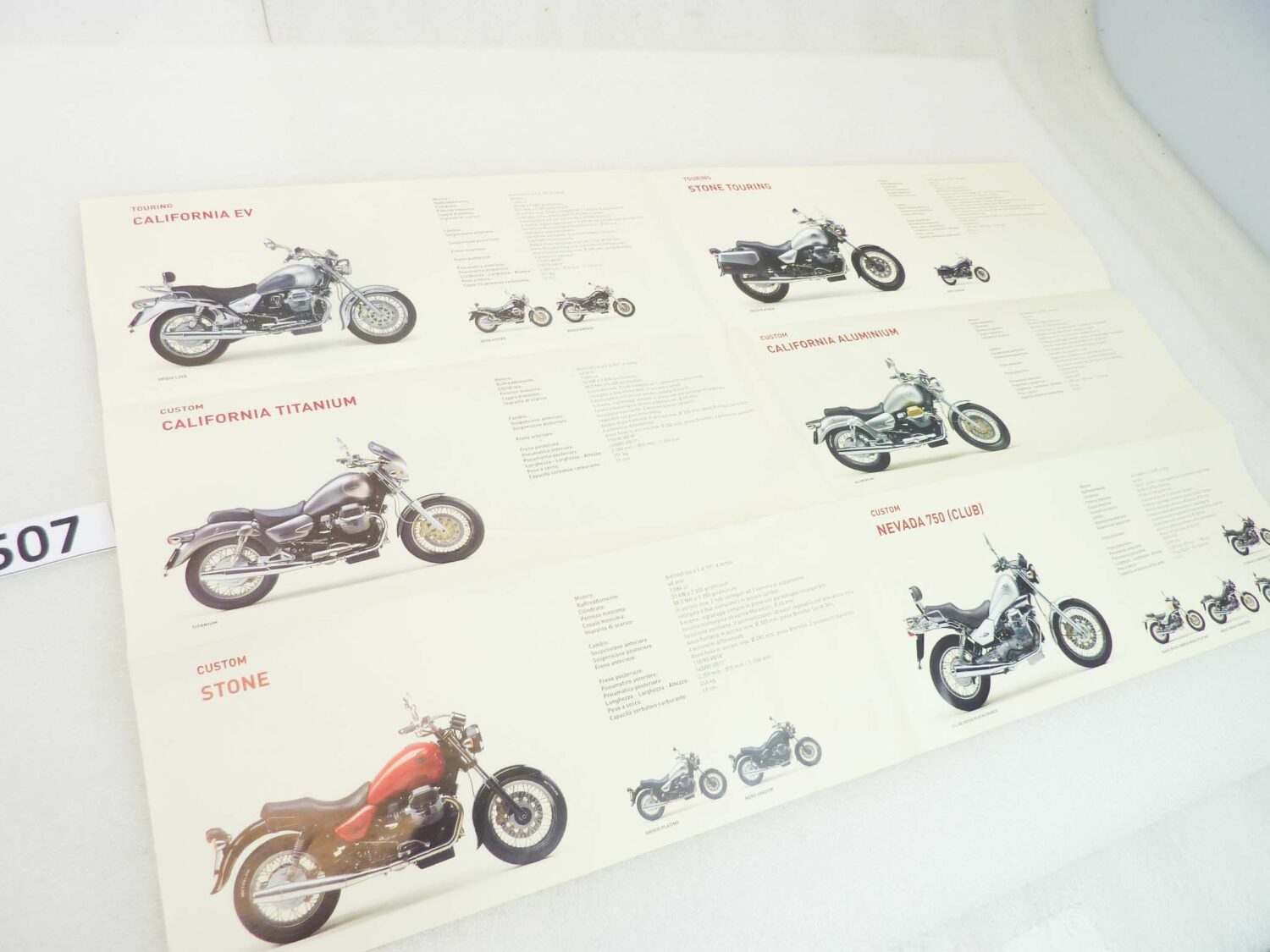 Depliant Brochure Guzzi Modelli 2004 poster materiale commerciale NUOVO fondo di magazzino - immagine 3