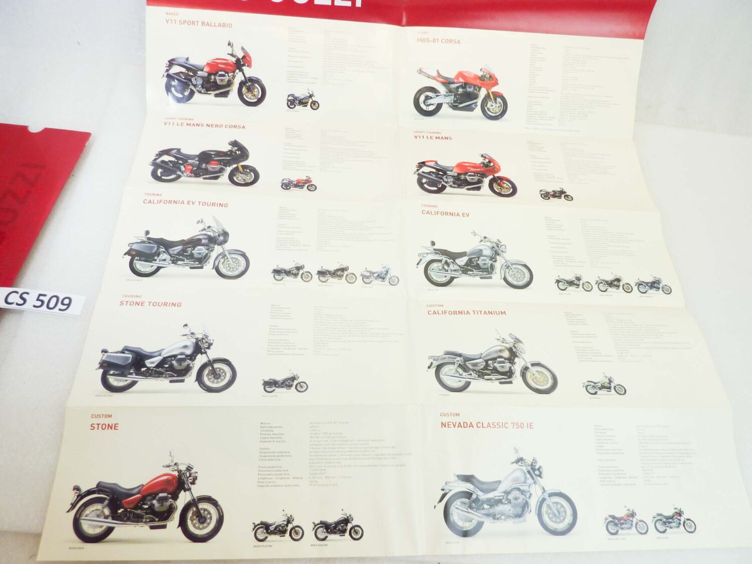 Depliant Brochure Guzzi Modelli 2005 poster materiale commerciale NUOVO fondo di magazzino - immagine 3