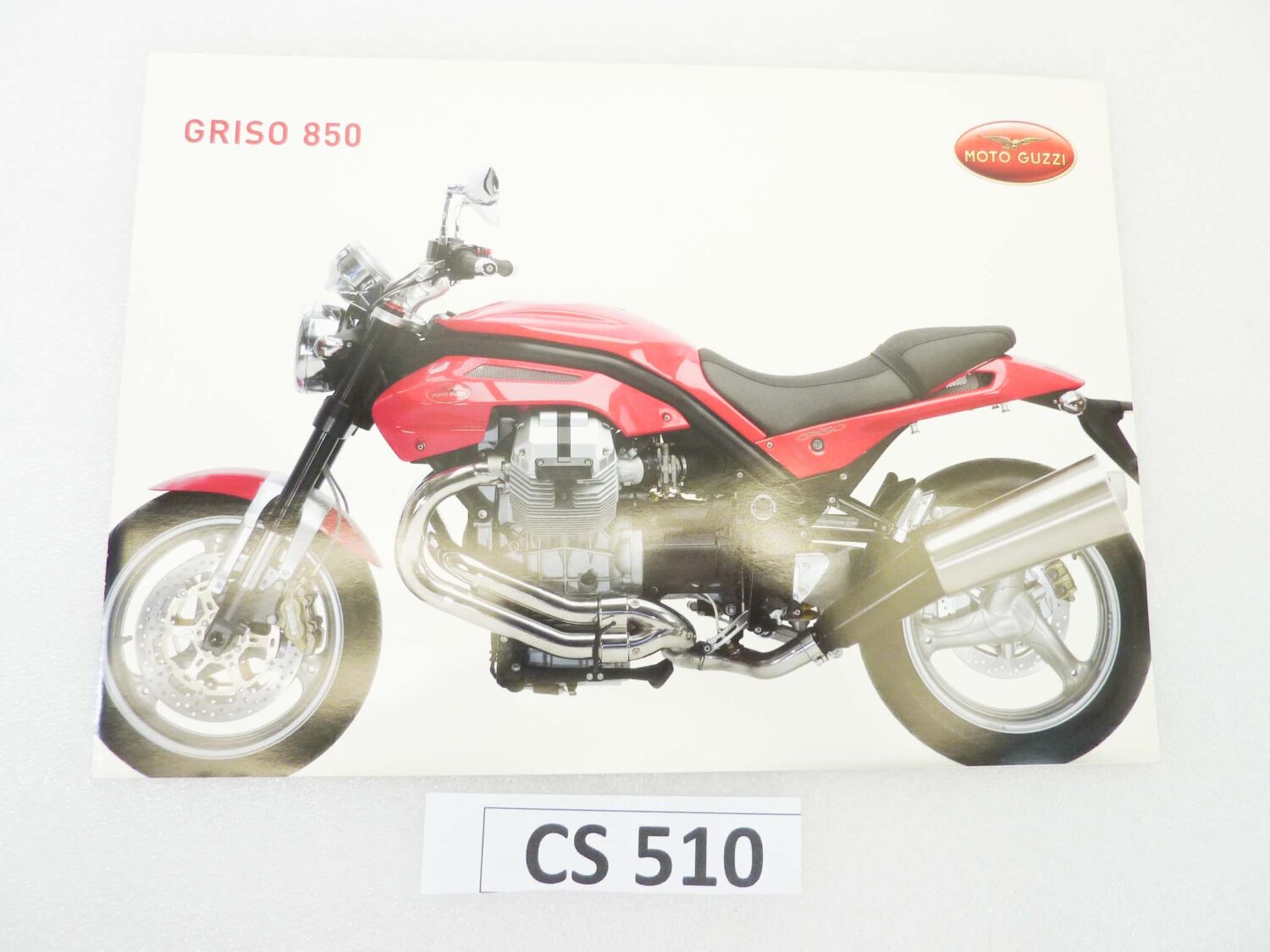 Depliant Brochure Guzzi Griso 850 dim 30 x 21 cm materiale commerciale NUOVO fondo di magazzino