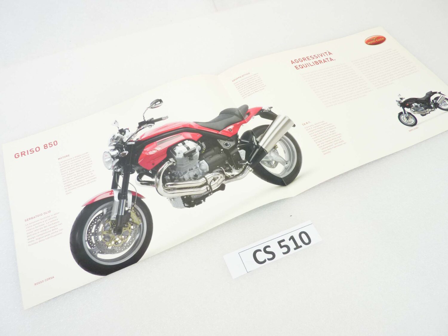 Depliant Brochure Guzzi Griso 850 dim 30 x 21 cm materiale commerciale NUOVO fondo di magazzino - immagine 3