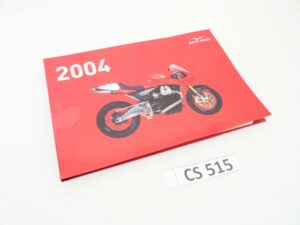 Depliant Brochure con CD Guzzi modelli 2004 presentazione stampa dim 29 x 19 cm materiale commerciale NUOVO fondo di magazzino