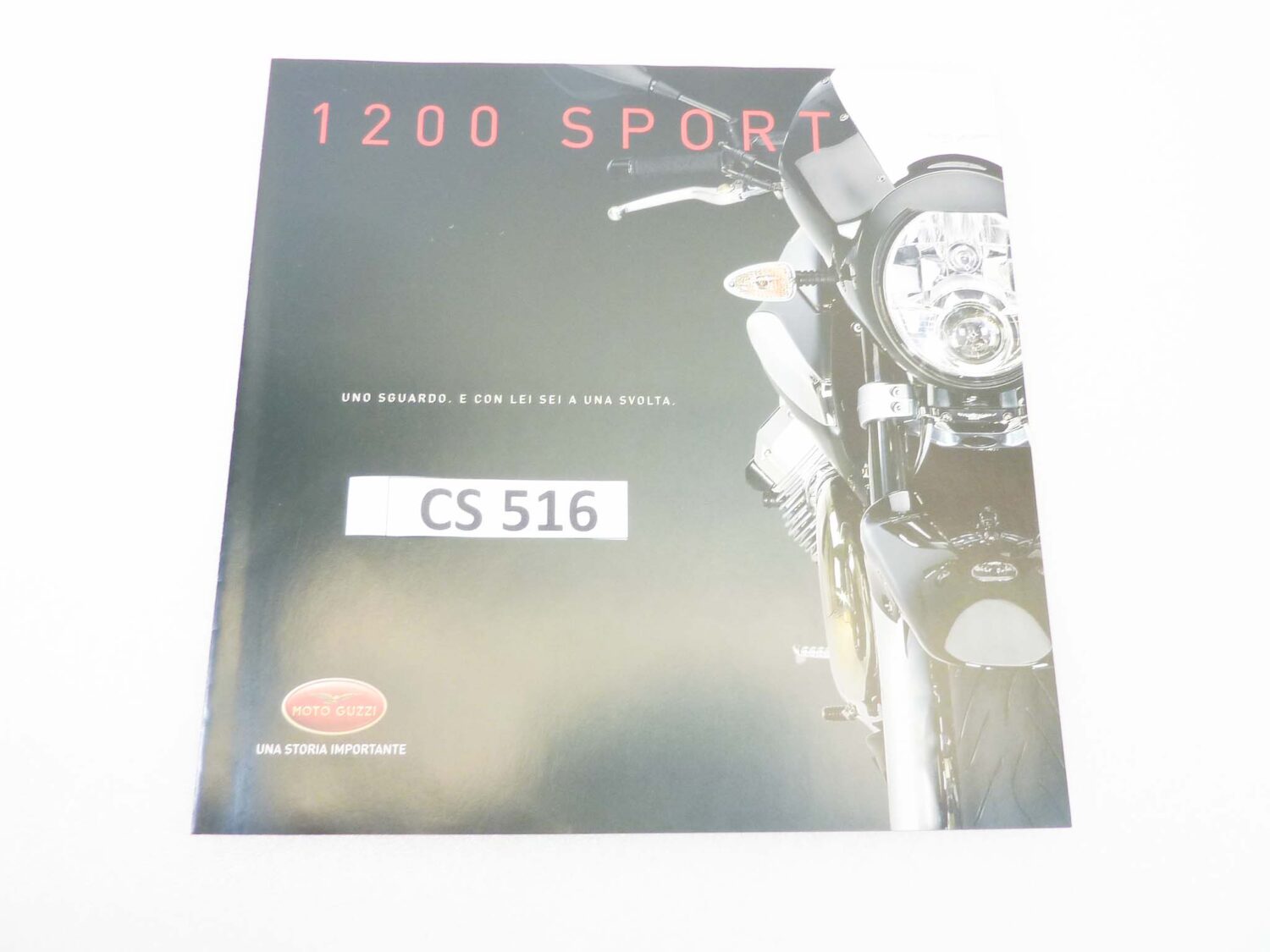 Depliant Brochure Guzzi 1200 Sport dim 30 x 30 cm materiale commerciale NUOVO fondo di magazzino