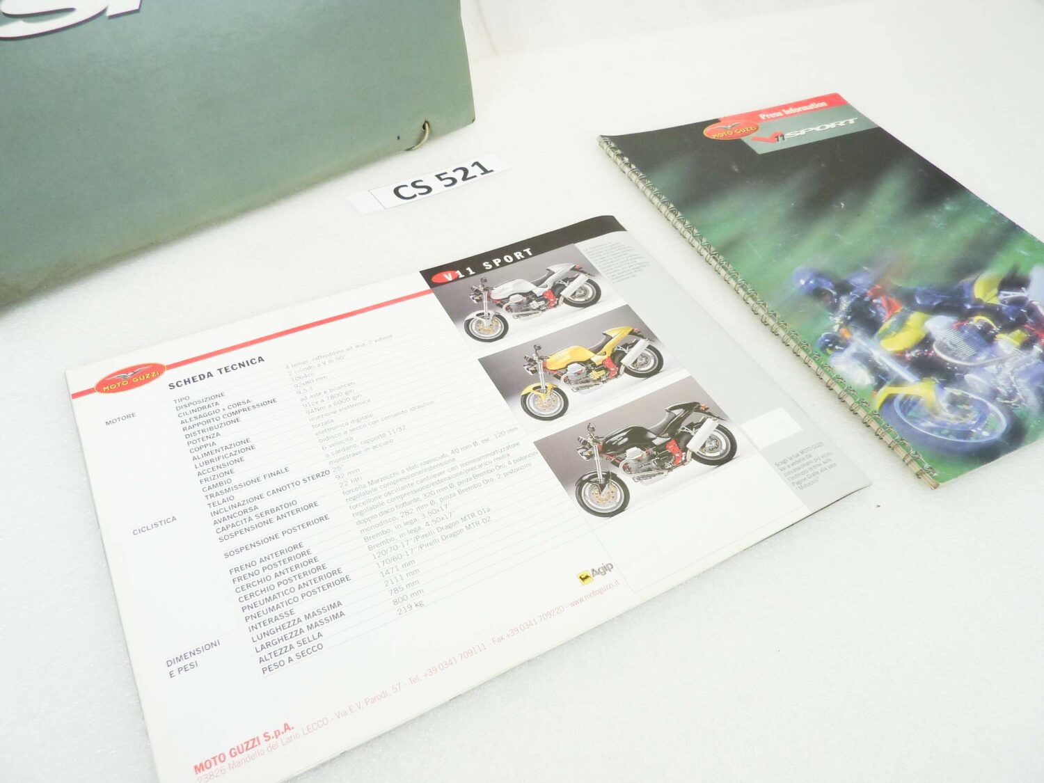 Depliant in forex PVC Guzzi V11 Sport presentazione stampa materiale commerciale NUOVO fondo di magazzino - immagine 11