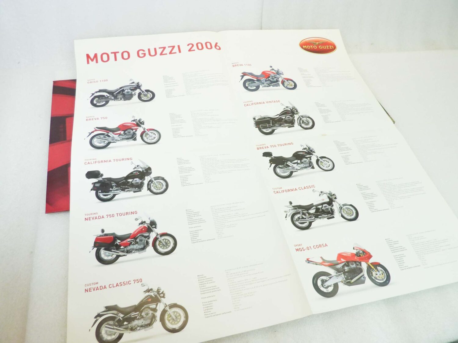 Depliant Brochure Guzzi Norge 1200 con poster modelli 2006 materiale commerciale NUOVO fondo di magazzino - immagine 6