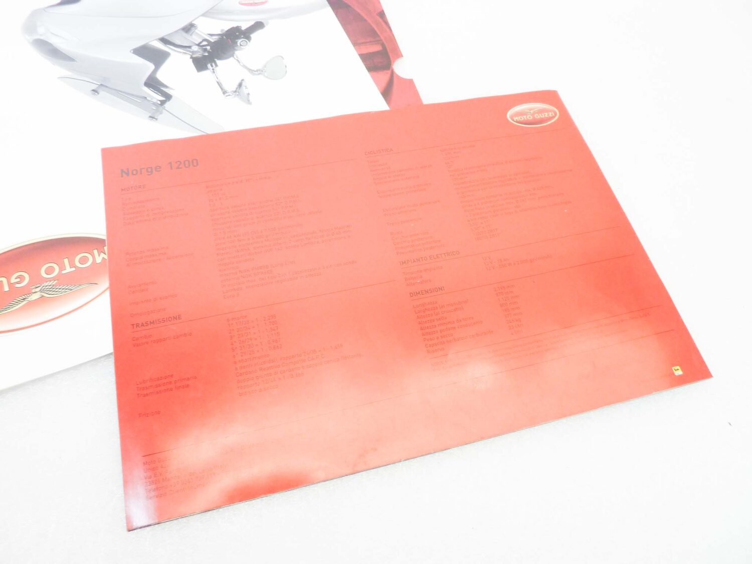 Depliant Brochure Guzzi Norge 1200 con poster modelli 2006 materiale commerciale NUOVO fondo di magazzino - immagine 13