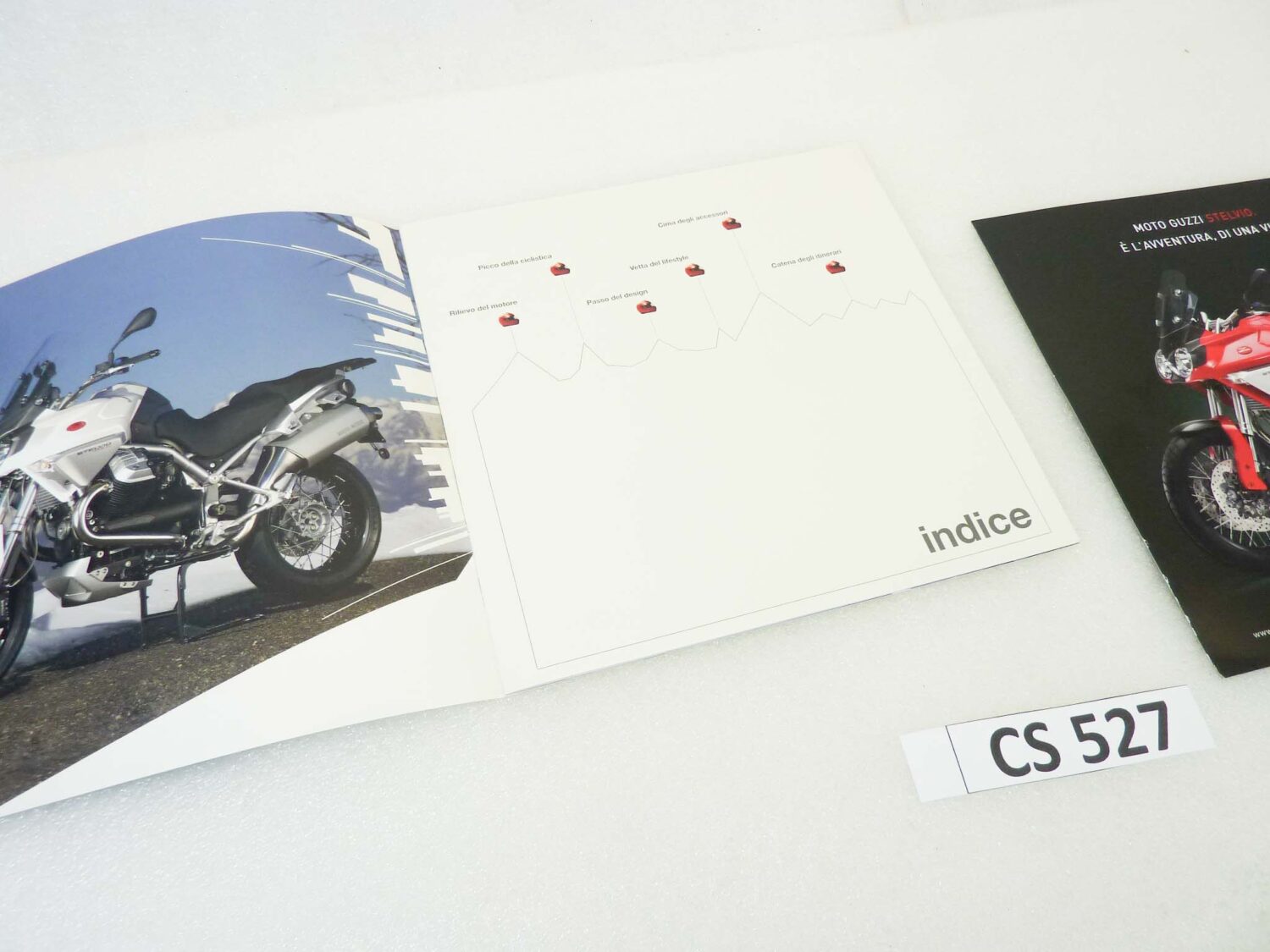 Depliant Brochure Guzzi Stelvio 1200 4V con cartolin dim 21 x 21 cm materiale commerciale NUOVO fondo di magazzino - immagine 4