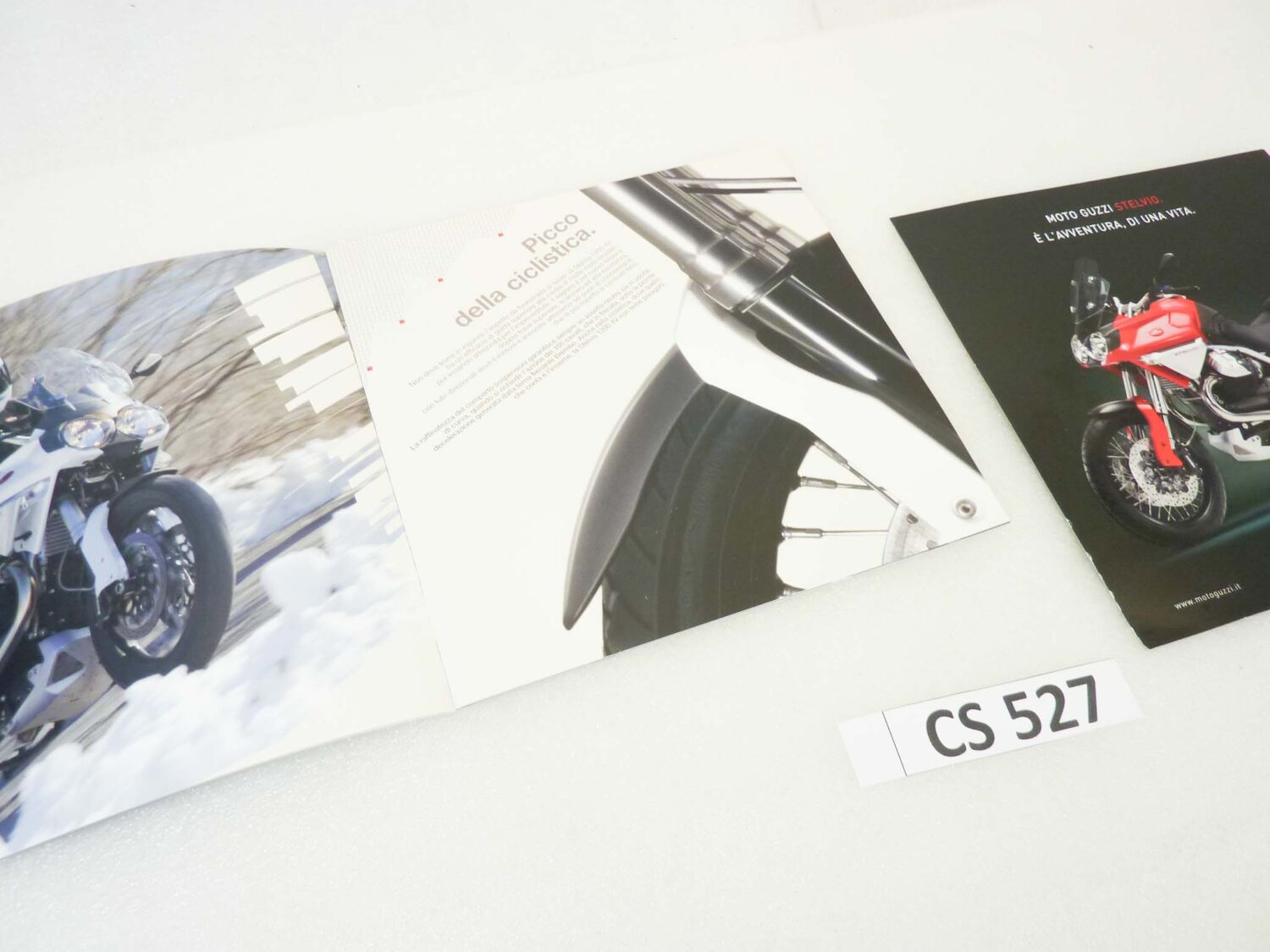 Depliant Brochure Guzzi Stelvio 1200 4V con cartolin dim 21 x 21 cm materiale commerciale NUOVO fondo di magazzino - immagine 5