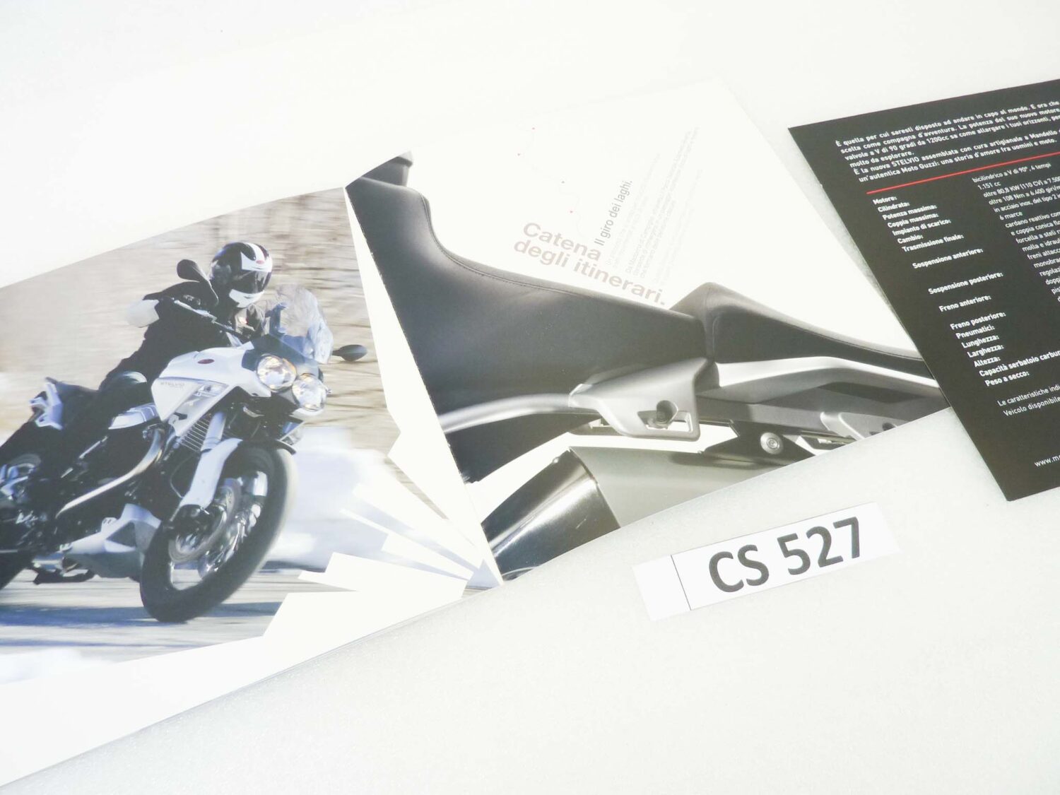 Depliant Brochure Guzzi Stelvio 1200 4V con cartolin dim 21 x 21 cm materiale commerciale NUOVO fondo di magazzino - immagine 7