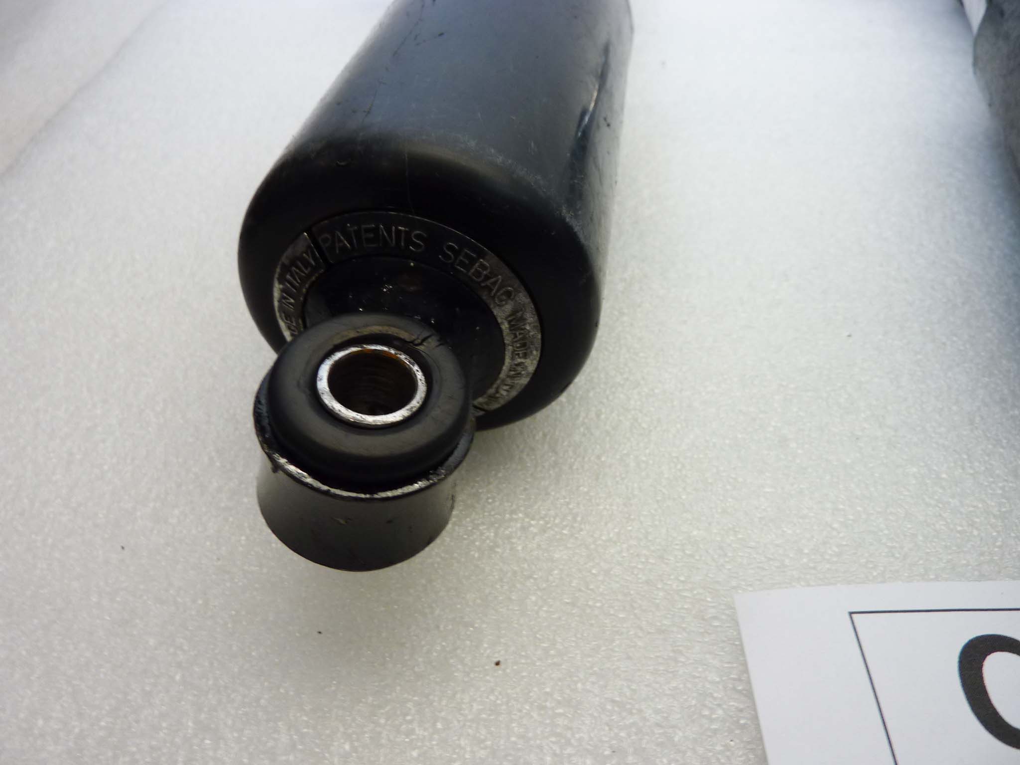 Ammortizzatori posteriori Guzzi 250 TS Sebac regolabili interasse fori 30 cm diam boccole 10 mm diam cappuccio 57 mm diam molla 50 come da foto - immagine 11
