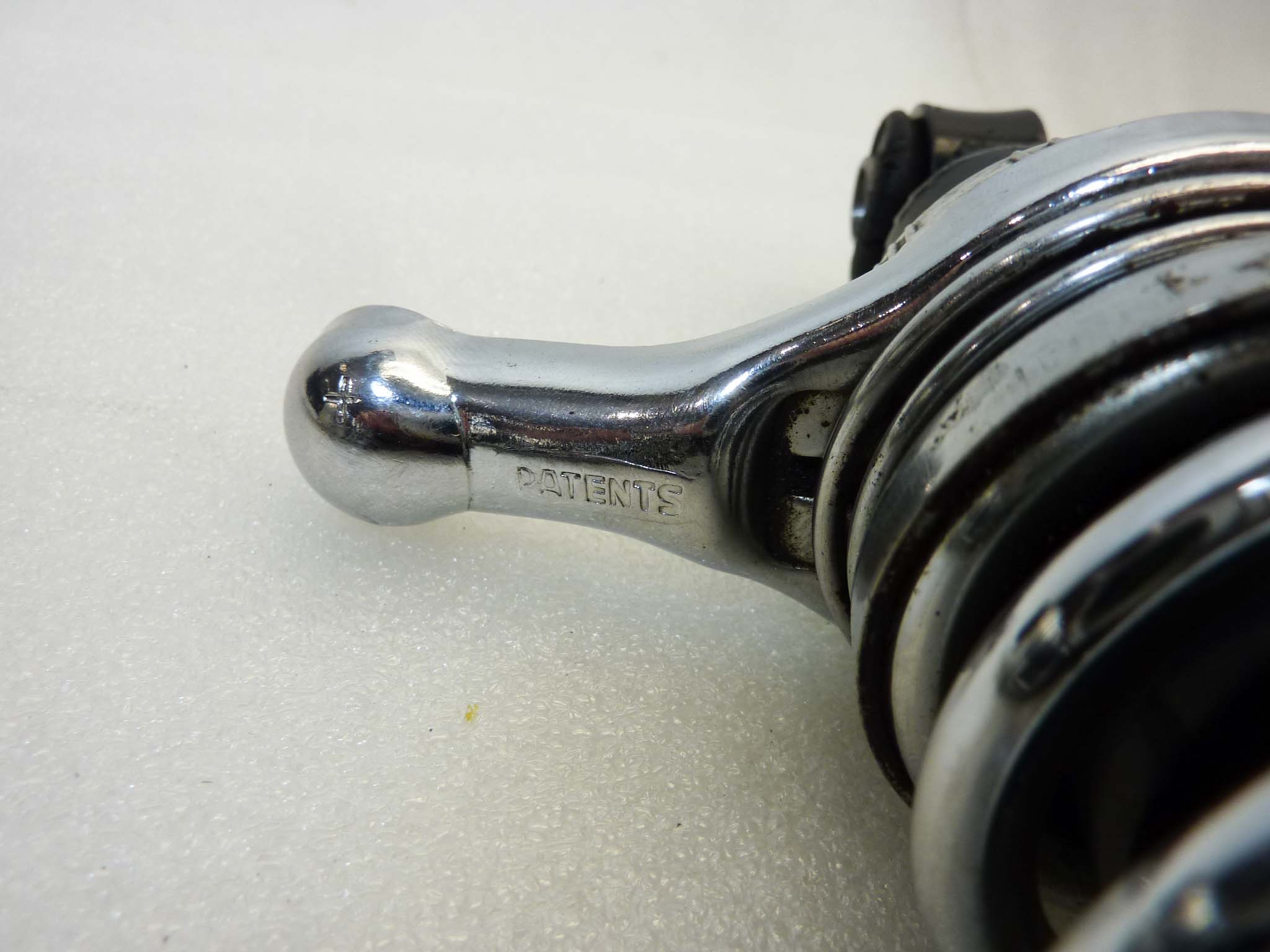 Ammortizzatori posteriori Guzzi 250 TS Sebac regolabili interasse fori 30 cm diam boccole 10 mm diam cappuccio 57 mm diam molla 50 come da foto - immagine 14