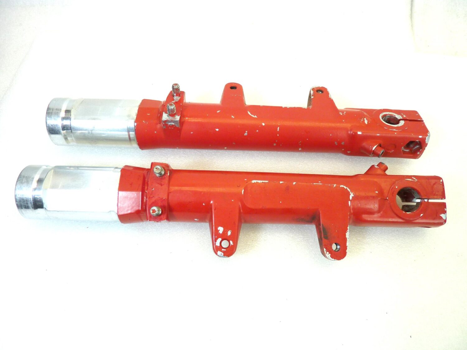 Foderi forcella Guzzi V35 Imola rossi interasse fori pinza 93 mm diam 30 mm gambali - immagine 10