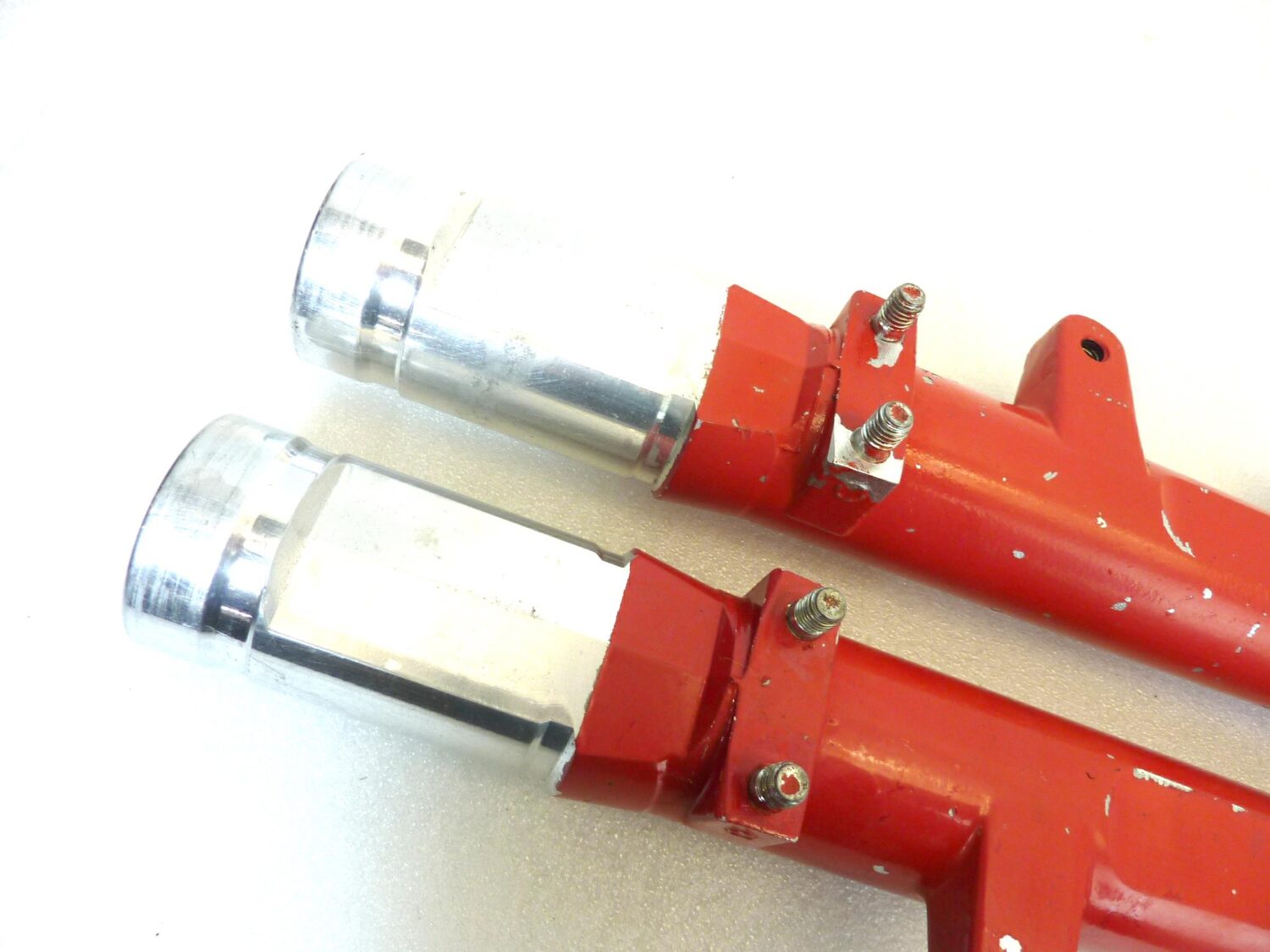 Foderi forcella Guzzi V35 Imola rossi interasse fori pinza 93 mm diam 30 mm gambali - immagine 14