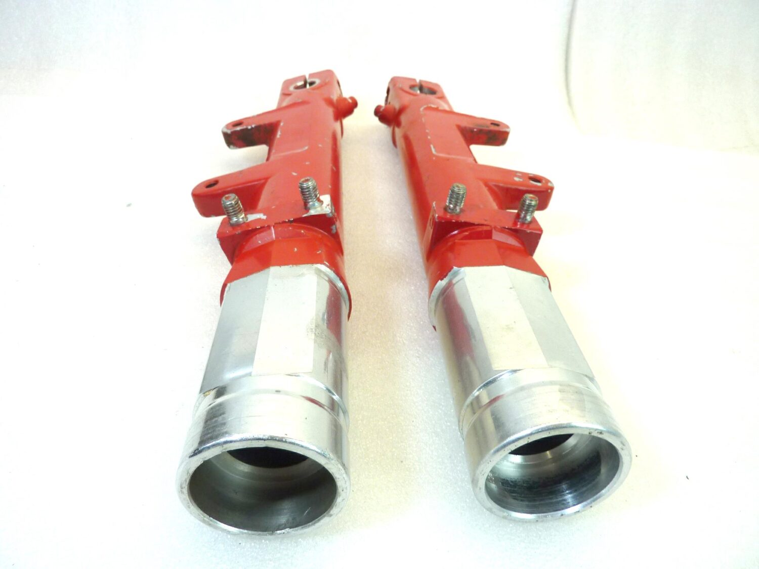 Foderi forcella Guzzi V35 Imola rossi interasse fori pinza 93 mm diam 30 mm gambali - immagine 16