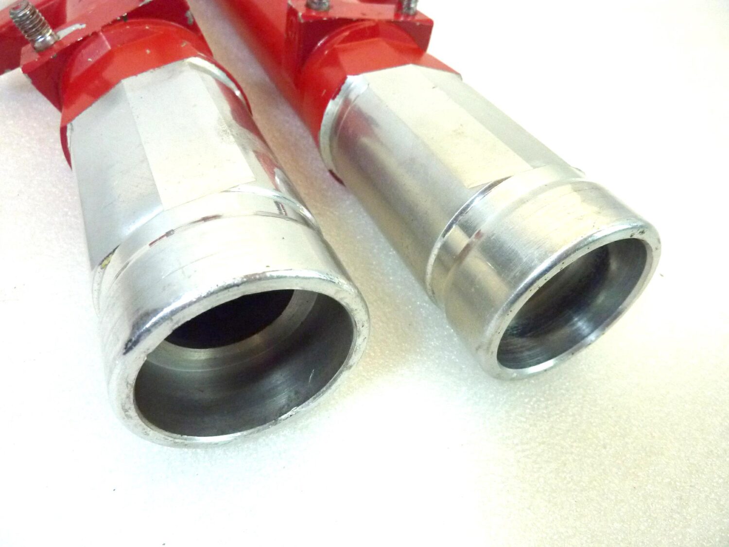 Foderi forcella Guzzi V35 Imola rossi interasse fori pinza 93 mm diam 30 mm gambali - immagine 19