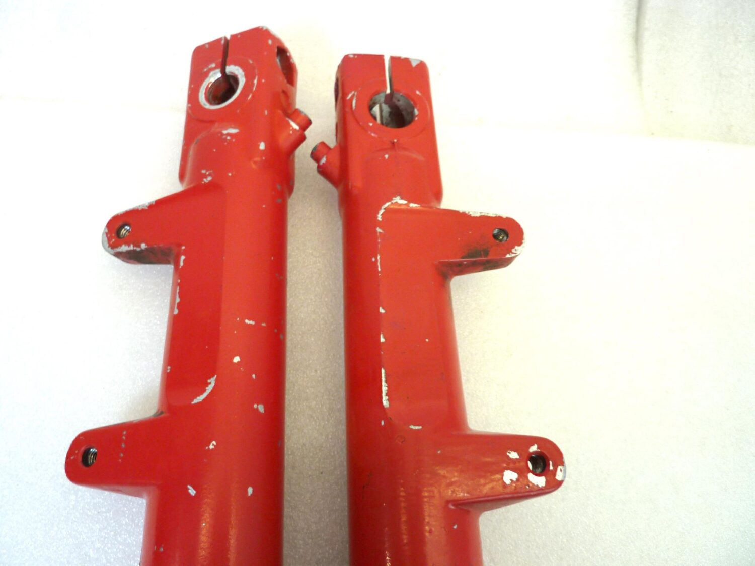 Foderi forcella Guzzi V35 Imola rossi interasse fori pinza 93 mm diam 30 mm gambali - immagine 20