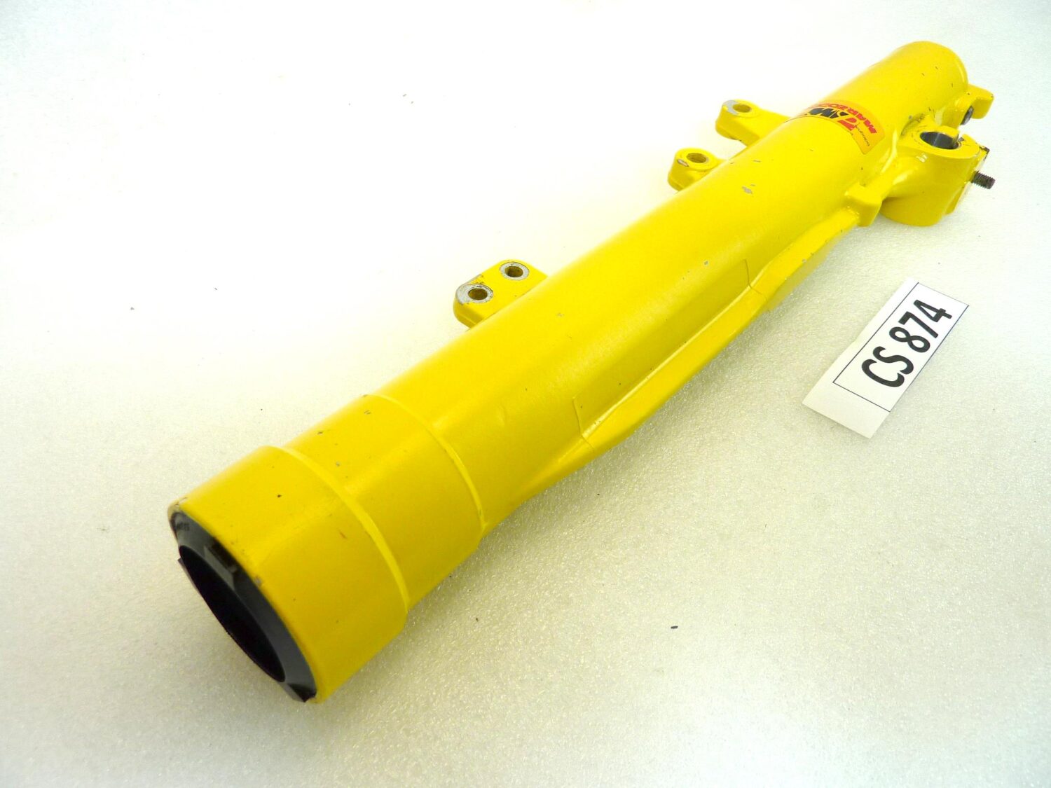 Fodero forcella Guzzi NTX 350 650 sinistro giallo interasse fori pinza 60 mm diam 40 mm gambale - immagine 2