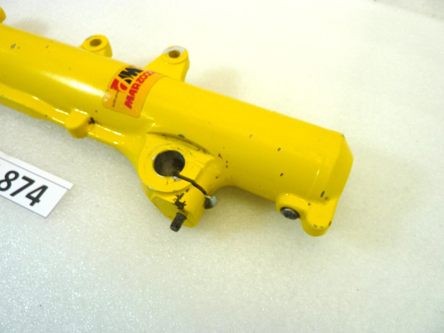 Fodero forcella Guzzi NTX 350 650 sinistro giallo interasse fori pinza 60 mm diam 40 mm gambale - immagine 3