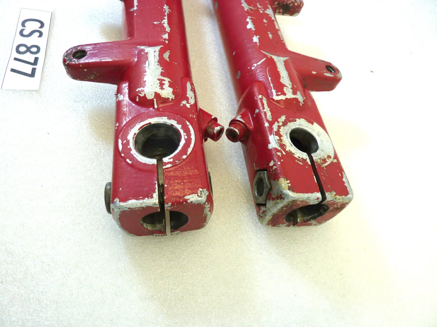 Foderi forcella Guzzi V35 1981 rossi interasse fori pinza 93 mm diam 32 mm gambali - immagine 6