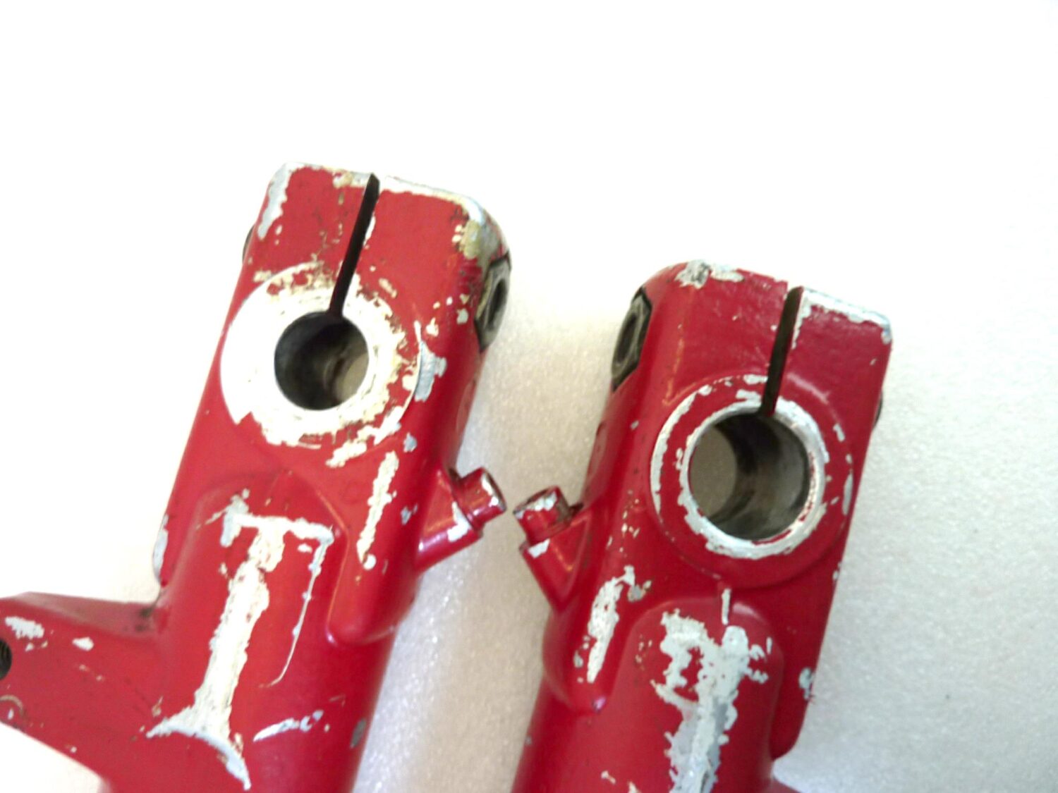 Foderi forcella Guzzi V35 1981 rossi interasse fori pinza 93 mm diam 32 mm gambali - immagine 7