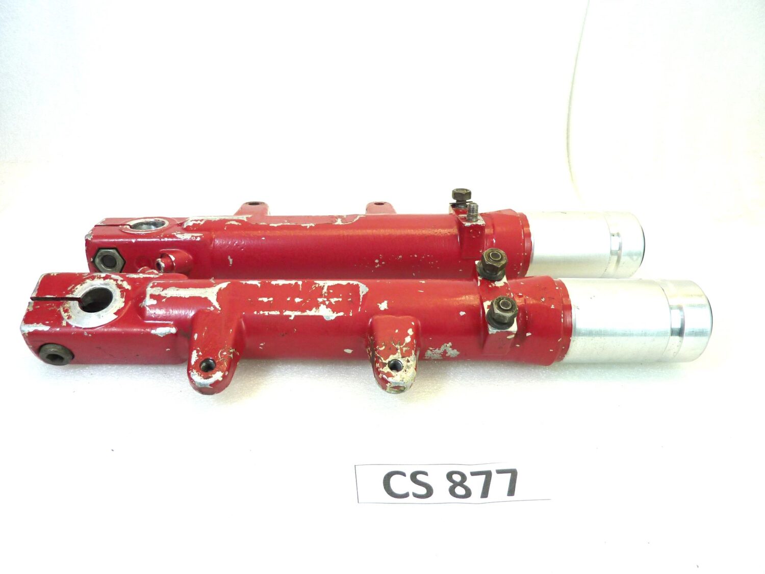 Foderi forcella Guzzi V35 1981 rossi interasse fori pinza 93 mm diam 32 mm gambali - immagine 8