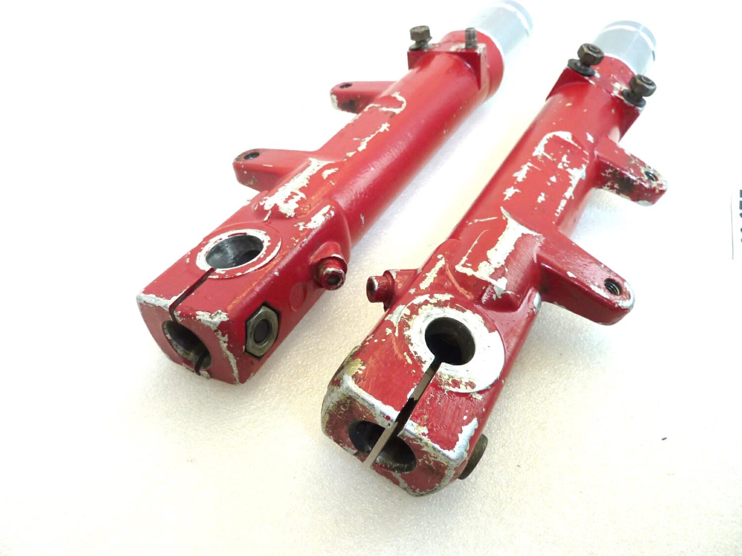 Foderi forcella Guzzi V35 1981 rossi interasse fori pinza 93 mm diam 32 mm gambali - immagine 10