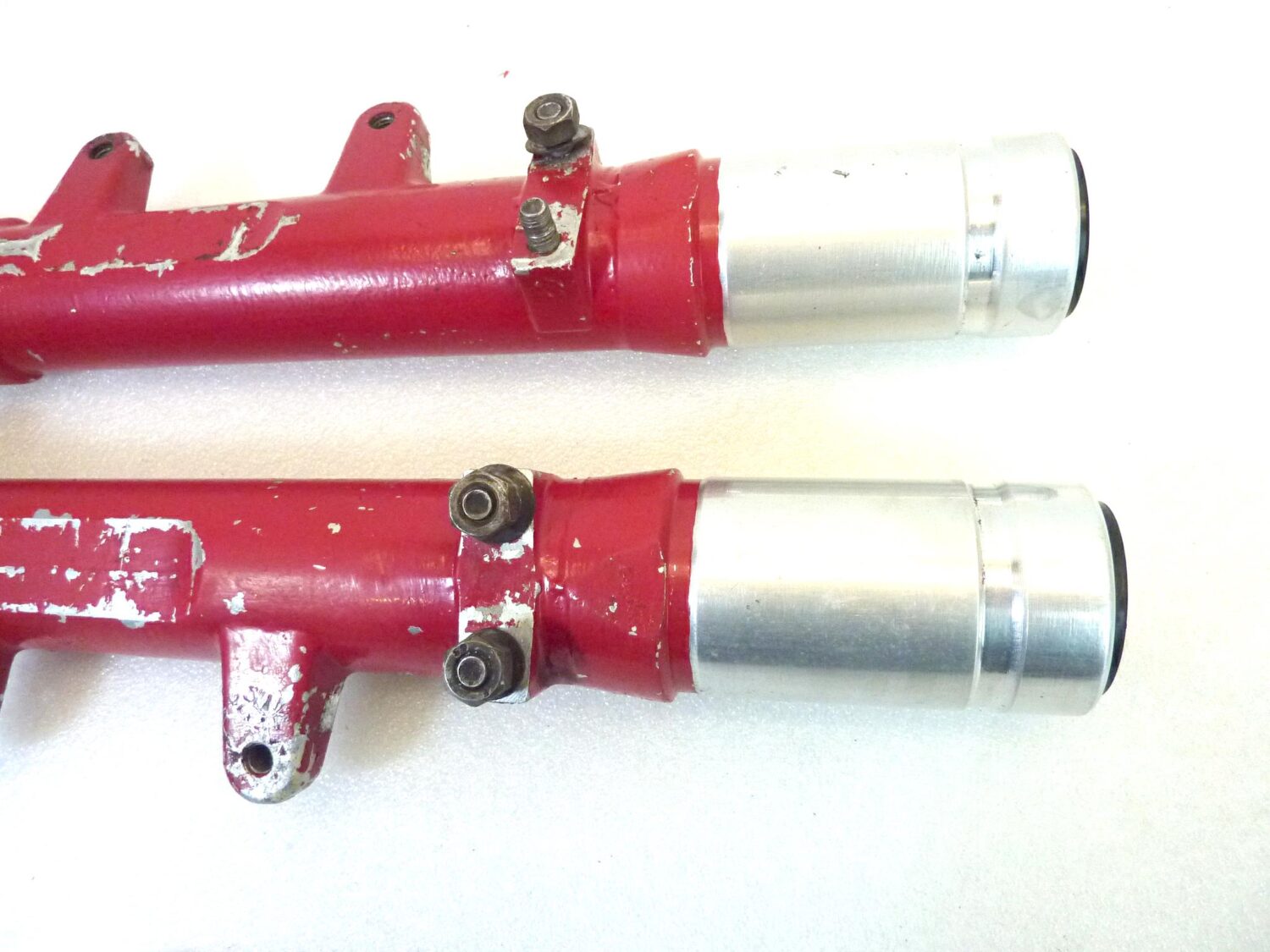 Foderi forcella Guzzi V35 1981 rossi interasse fori pinza 93 mm diam 32 mm gambali - immagine 11